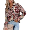 Magritta Women's Shirts Fashion Long Sleeve Tops Button Down Blouses