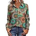 Magritta Women's Shirts Fashion Long Sleeve Tops Button Down Blouses