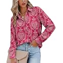 Magritta Women's Shirts Fashion Long Sleeve Tops Button Down Blouses