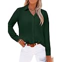 Magritta Women's Shirts Fashion Long Sleeve Tops Button Down Blouses