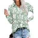 Magritta Women's Shirts Fashion Long Sleeve Tops Button Down Blouses