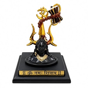 Mahadev Adiyogi Shiva Idol with Trishul Om