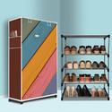 Mahadev Kart 4 Tier Foldable Shoe Rack – Space Saver, Universal for Entry, Bedroom & Balcony Metal Shoe Rack