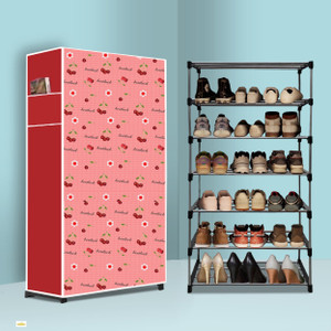 mahadev kart 6 tier foldable shoe rack  space saver universal for entry bedroom  balcony metal shoe rack