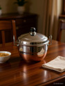 MAHADEV SHOPCART All-in-One Stainless Steel Idli CookerMulti Kadai Steamer Copper Bottom With Lid Standard Idli Maker (7 Plates, 14 Idlis )