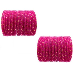 mahakal glass velvet bangle set for women and girls pack of 48 28 magenta