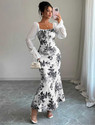 MAHALAXMIJI.FASHION Women Fit and Flare White Black