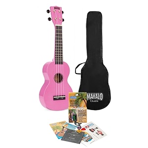 mahalo ukuleles rainbow series 4-string ukulele right pink soprano mr1pkk