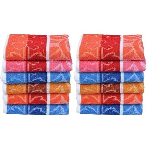 100 cotton hand towels set - ultrasoft amp absorbent wash basin wipe napkins for bathroom kitchen hotel - small towel for face hair gym spa 13 x 20 inches pack of 12