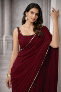 MAHARAJ SAREES Embellished Daily Wear Georgette Saree