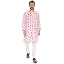 Maharaja Floral Printed Linen Kurta Pyjama Set