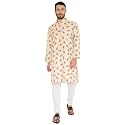 Maharaja Floral Printed Linen Kurta Pyjama Set