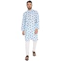 Maharaja Floral Printed Linen Kurta Pyjama Set