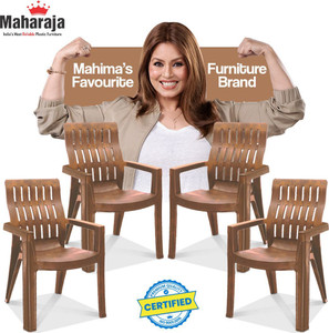 maharaja fortuner orthopaedic chair with fully comfort for home  restaurant plastic outdoor chair teak wood set of 4 pre-assembled