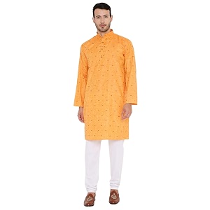 Maharaja Linen Blend Kurta Pyjama Set for