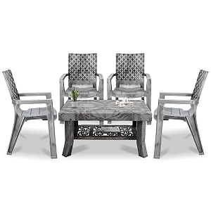 MAHARAJA Luxury Plastic Armchair Table Set