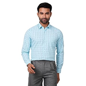 Maharaja Polyester Checkered Office Wear Shirts for