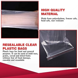 maharaja self lock airtight storage covers 225 guage pack of 100 ziplock covers small size 3 x 4 inch