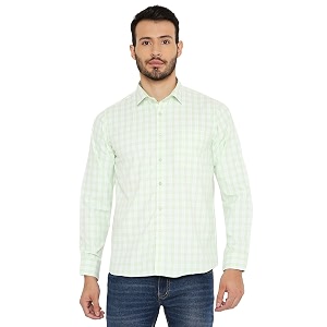 Maharaja Slim Fit Small Checks Shirt for