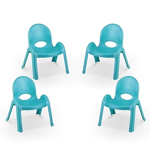 maharaja plastic chair for kidsstackable school chair study chair for kids - greenage 2-8 years