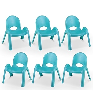 maharaja plastic chair for kidsstackable school chair study chair for kids - greenage 2-8 years
