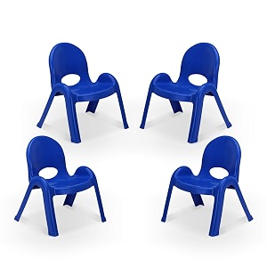 maharaja plastic chair for kidsstackable school chair study chair for kids - blueage 2-8 years