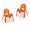 MAHARAJA Tommy Plastic Chair for Kids | Strong Durable &amp; Portable Study Chairs | Virgin Material Kids Chairs for 2 to 8 Years | Stackable School Chair (Pack of 2, Orange)…