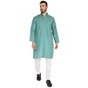 Maharaja Traditional Printed Linen Kurta Pyjama Set