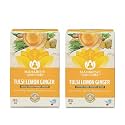 Maharishi Ayurveda Organic Certified Tulsi Lemon Ginger Herbal Tea | With Tulsi, Lemongrass &amp; Ginger | Supports Immunity, Digestion &amp; Seasonal Comfort | 20 Tea Bags (30g) | Pack of 2