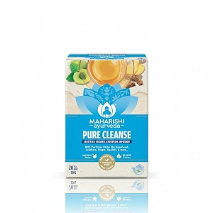 maharishi ayurveda organic certified pure cleanse herbal tea  with anantmool amalaki ginger amp peppermint  supports natural detox amp balance  20 tea bags 30g