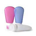 Maharsh Portable Soft Silicone Travel Bottles Set 90 ml Mini Tub Containers Squeezable Bottle for Shower Gel, Liquide Soap,Toiletries Lotion Shampoo Cosmetic Empty (Multi color)