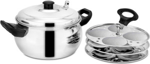 mahavir stainless steel induction  standard idli maker 3 plates 12 idlis 