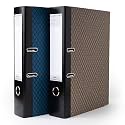 Mahavir Superial – 2D Lever Arch File – Foolscap Size (216mm x 343mm) (8.5inch x 13.5inch) – 70mm (2.75 inch) Clip – Thermosensitive Paper Cover and Rado Lock – Pack of 2 – (Blue + Chocolate Brown)
