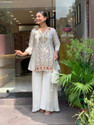 MAHELIKA Women Ethnic Top Palazzo Set