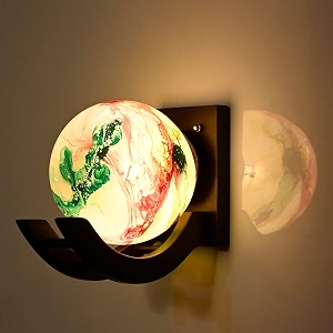 mahganya industries designer home decorative modern wall lamp for living room bedside bedroom decorative light for indoor application without bulb round lamp wall lamp12