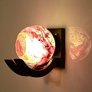 mahganya industries designer home decorative modern wall lamp for living room bedside bedroom decorative light for indoor application without bulb round lamp wall lamp12