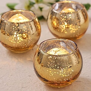 mahganya glass tealight candle holders decorative items for home set of 2 silver