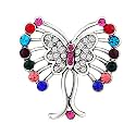 Mahi Butterfly Design Brooch with Crystals for Women (PABP1101078PR)