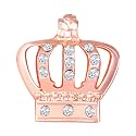 Mahi Elegant Crystal Crown Brooch Suit Collar Accessories Brooch for Men (PABP1101044GPR)
