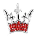 Mahi Elegant Crystal Crown Brooch Suit Collar Accessories Brooch for Men (PABP1101044GPR)