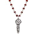 Mahi Lord Hanuman Gada Religious Pendant with 24 Inch Rudraksh Mala for Men (PAPS1101714PR)