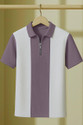 Mahinush Colorblock Self Design Men Polo Neck