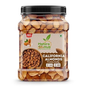 MAHIRA HUB California Almonds 400gm Raw Fresh