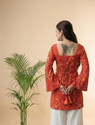 Mahiras Comfort Party Printed Women Red Top