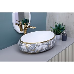 ceramic tabletop wash basin designer ceramic counter top wash basinsink for bathroom and livingroom 24 x 17 x 55 inch g3901