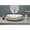 Ceramic Tabletop Wash basin, Designer Ceramic Counter Top, Wash Basin/Sink For Bathroom And Livingroom. 24 x 17 x 5.5 Inch (G2207)