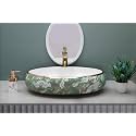 Ceramic Tabletop Wash basin, Designer Ceramic Counter Top, Wash Basin/Sink For Bathroom And Livingroom 24 x 17 x 5.5 Inch (G3903)