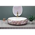 Ceramic Tabletop Wash basin, Designer Ceramic Counter Top, Wash Basin/Sink For Bathroom And Livingroom. 24 x 17 x 5.5 Inch (G3902)