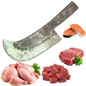mahiyash premium forged butcher cleaver chopper knivesheavy duty meat cleaverhigh carbon iron steel bone cutting knives  sharp blade knife for cutting meats  urukku knife 105inches