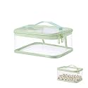 Mahjong Tile Bag, Waterproof Clear Mahjong Storage with Handle (Green)